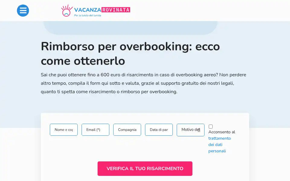 Screenshot of vacanzarovinata.it