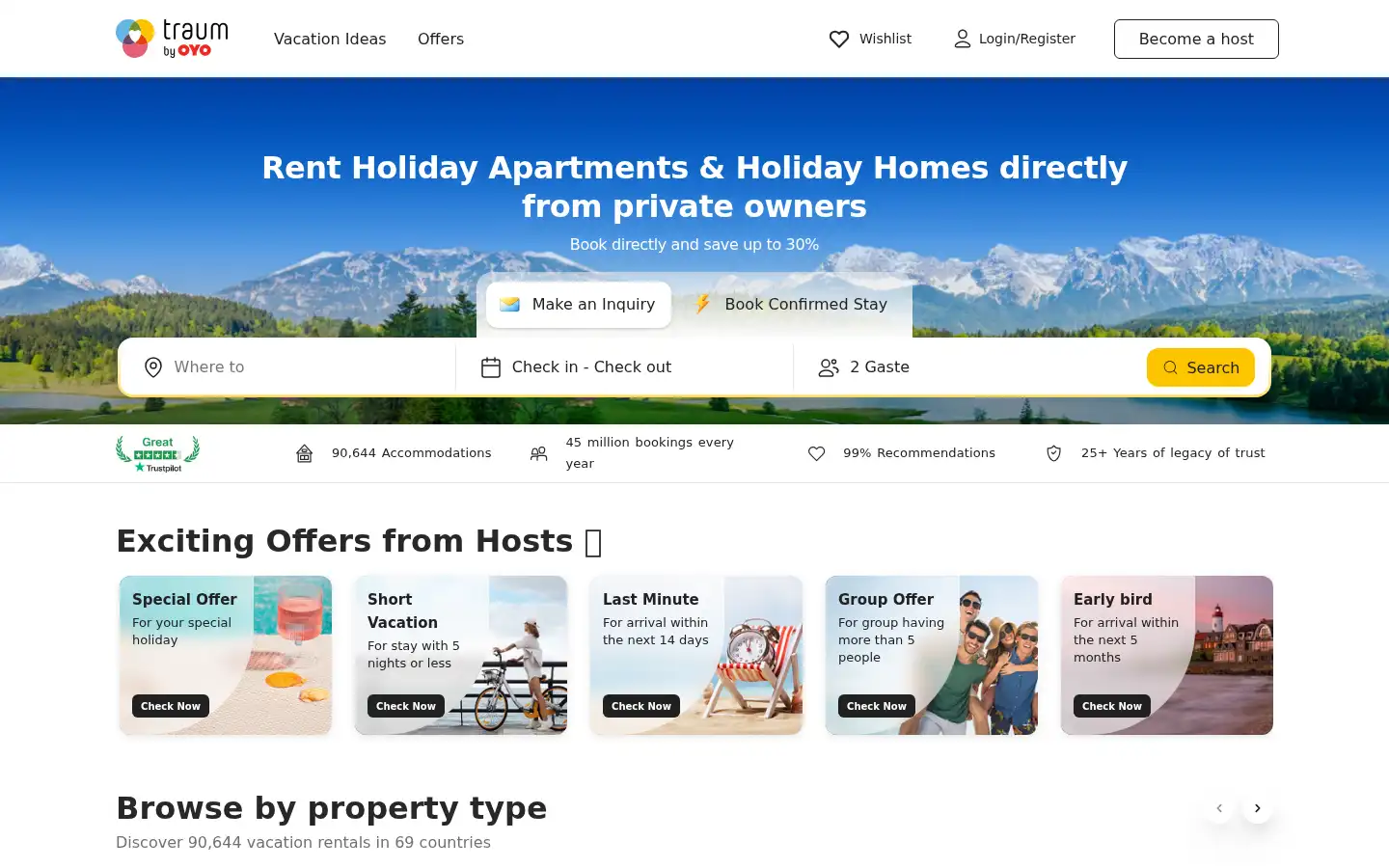 Screenshot of vacation-apartments.com