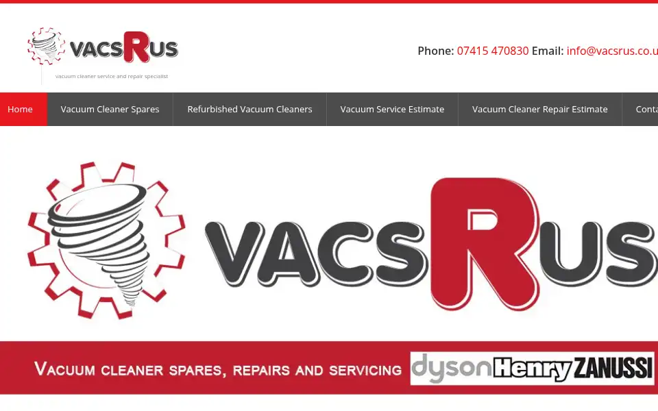 Screenshot of vacsrus.co.uk