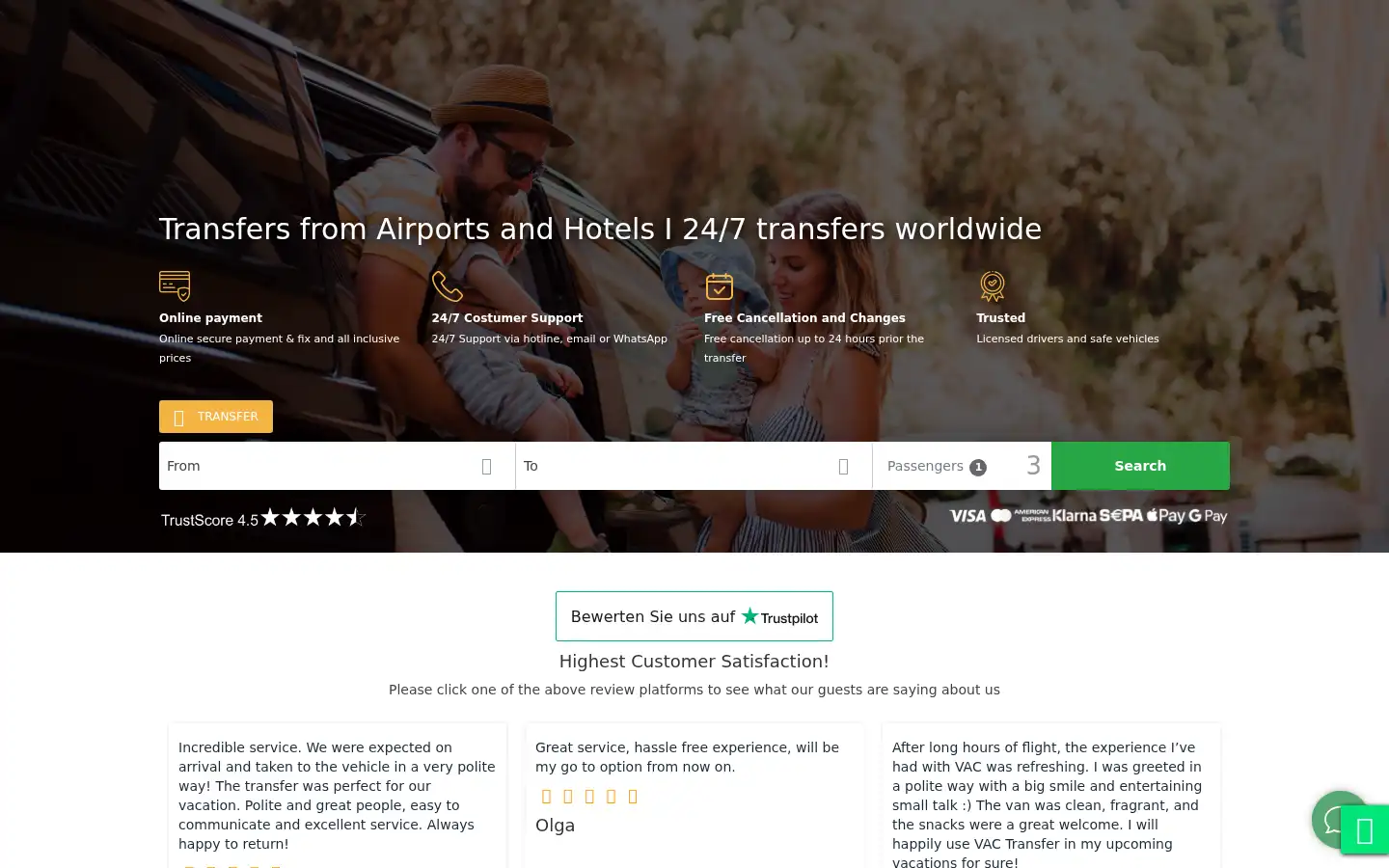 Screenshot of vactransfer.com