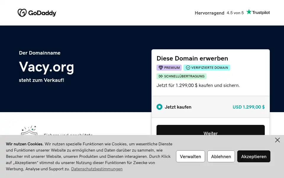 Screenshot of vacy.org