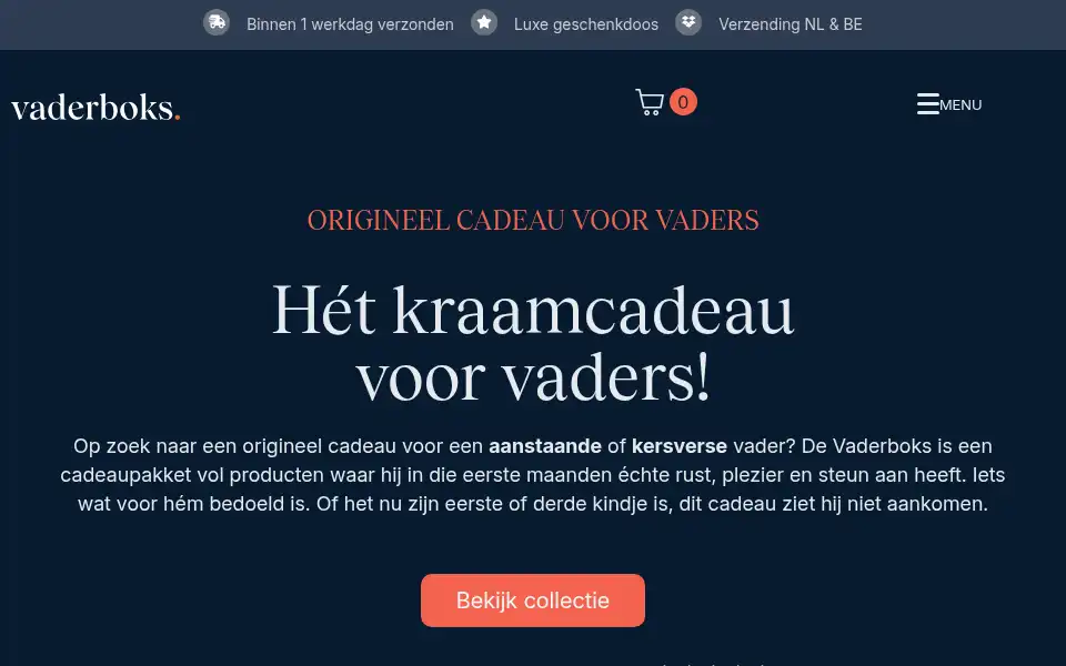 Screenshot of vaderboks.nl