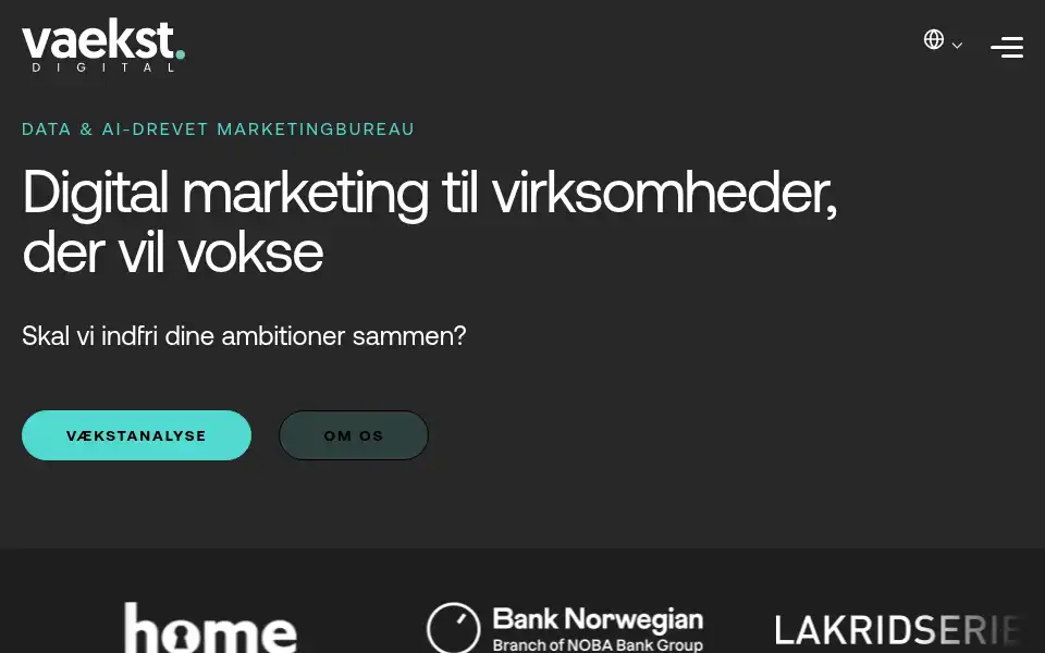 Screenshot of vaekst.com
