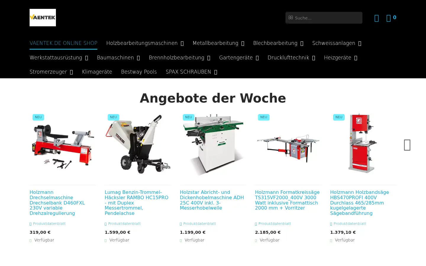 Screenshot of vaentek.de