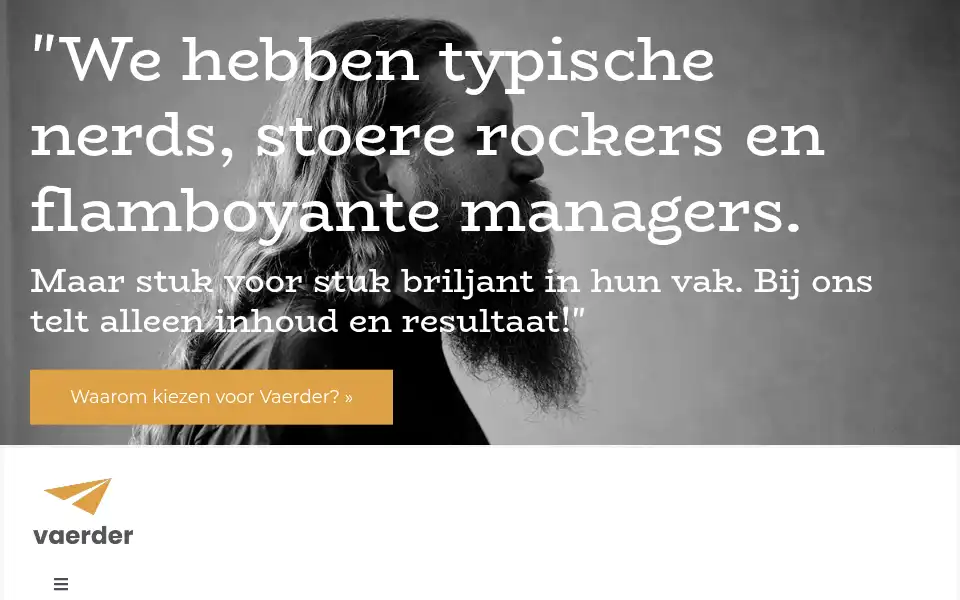 Screenshot of vaerder.nl