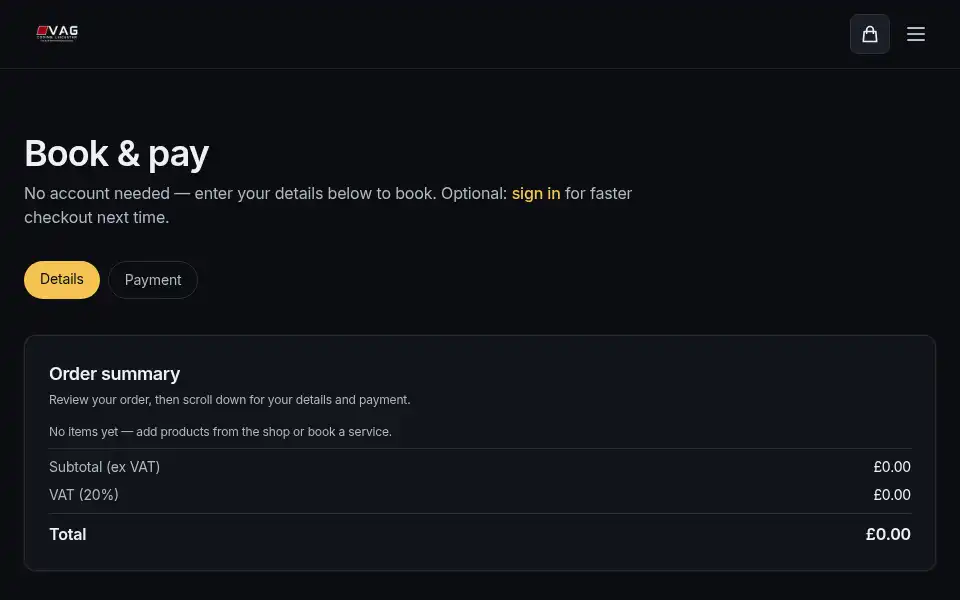 Screenshot of vagcodingleicester.co.uk
