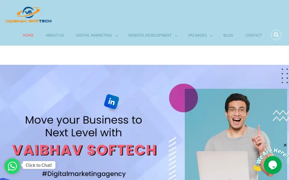Screenshot of vaibhavsoftech.com