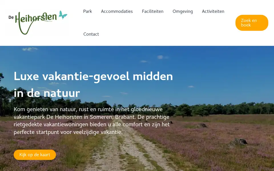 Screenshot of vakantieparkdeheihorsten.nl