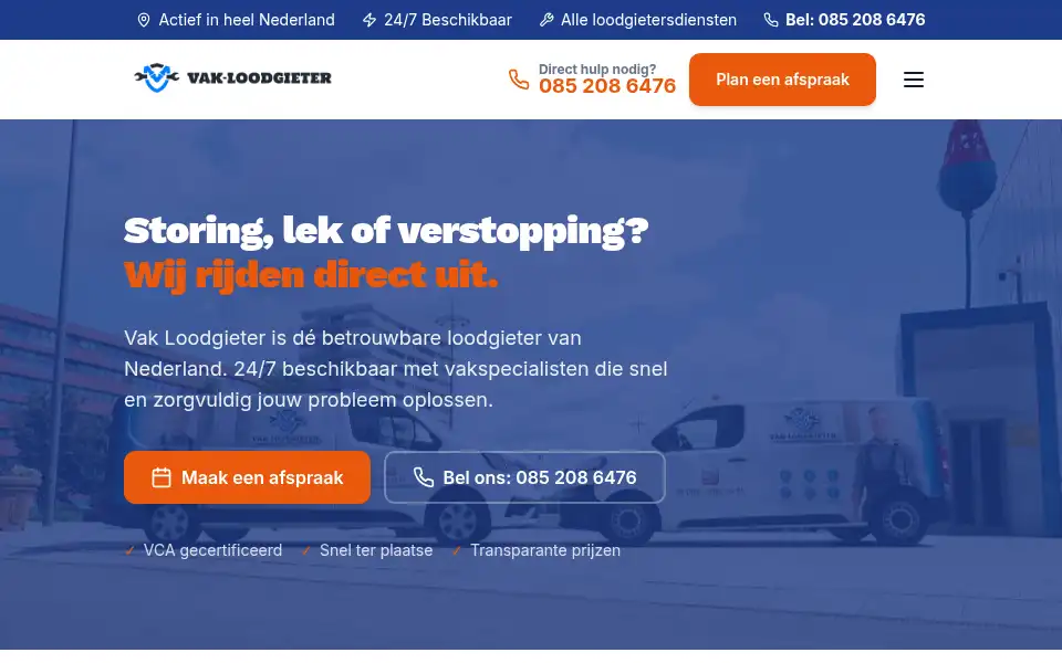 Screenshot of vakloodgieter.nl