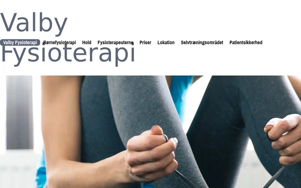 Screenshot of valbyfysioterapi.dk