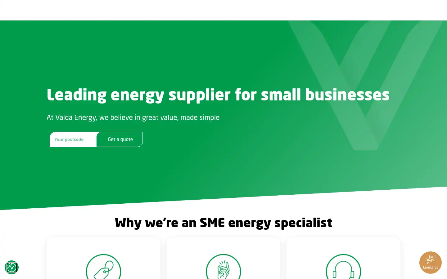 Screenshot of valdaenergy.com