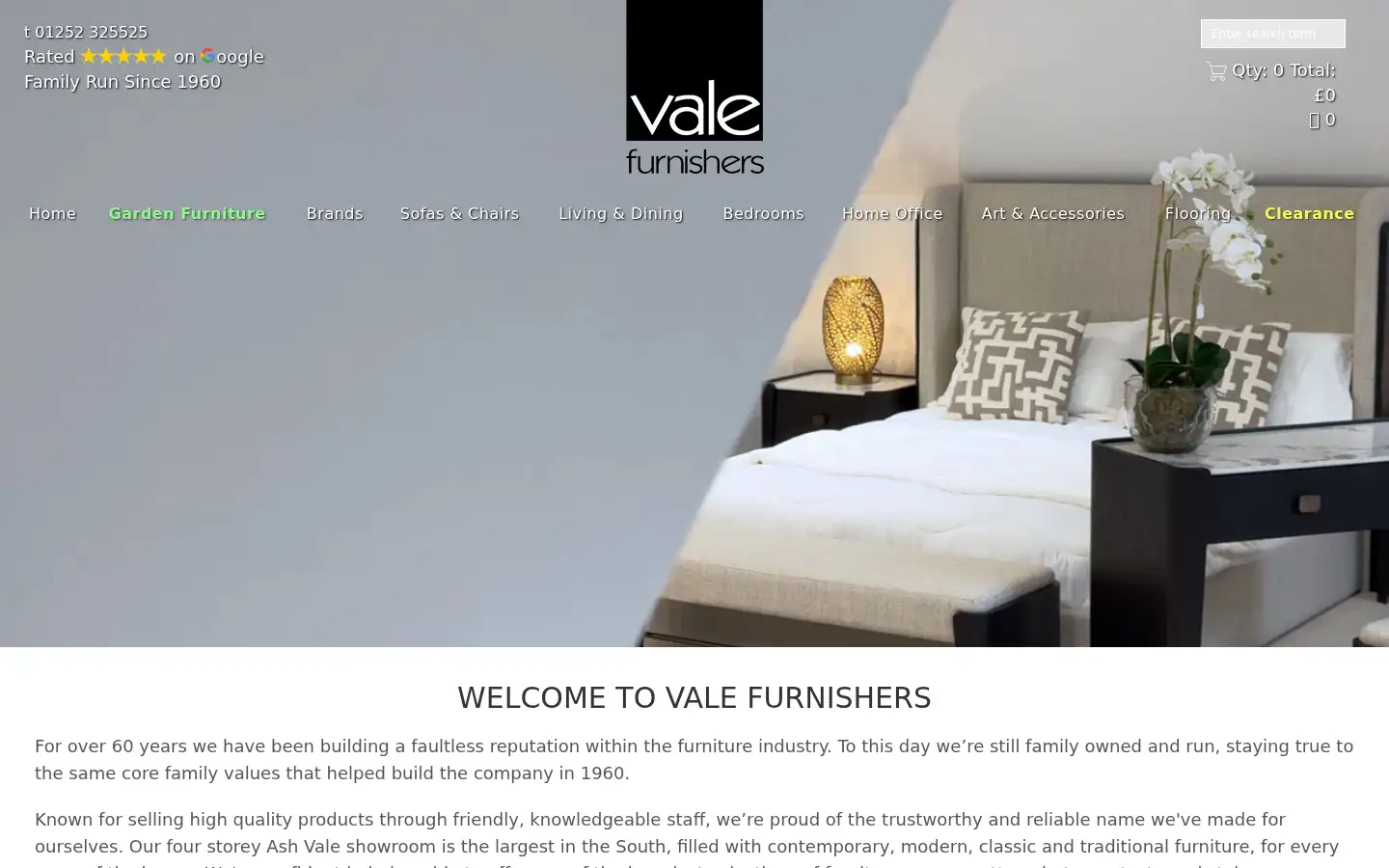 Screenshot of valefurnishers.co.uk