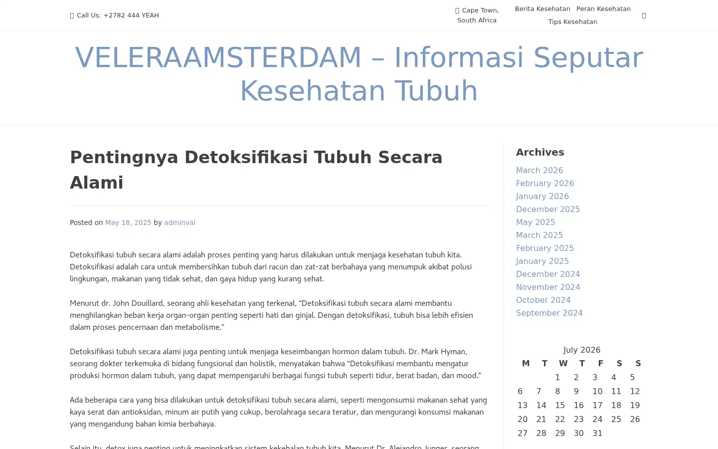 Screenshot of valera-amsterdam.com