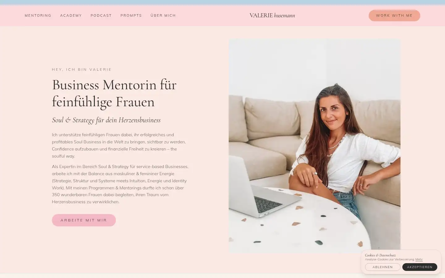 Screenshot of valeriehusemann.de