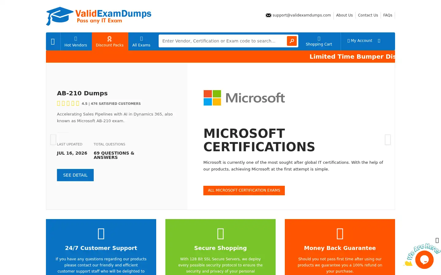 Screenshot of validexamdumps.com