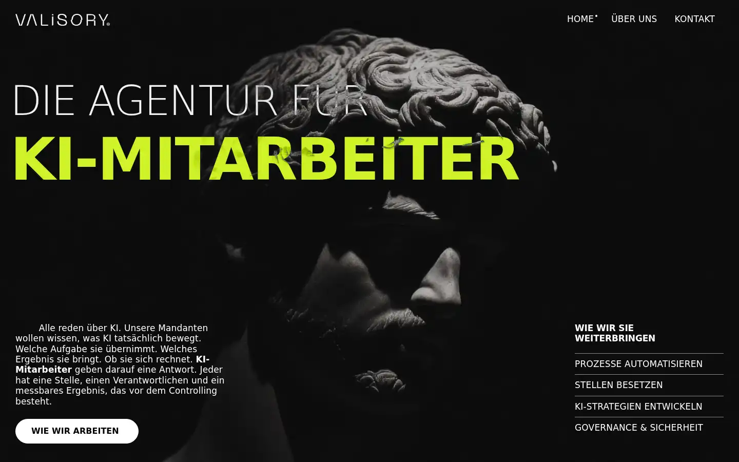 Screenshot of valisory.com