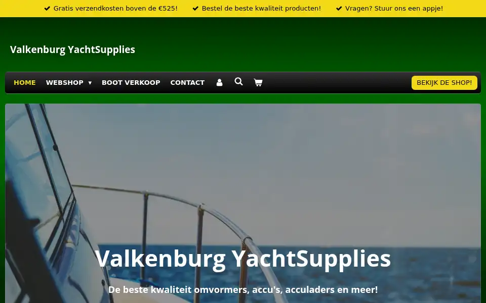 Screenshot of valkenburgyachtsupplies.com