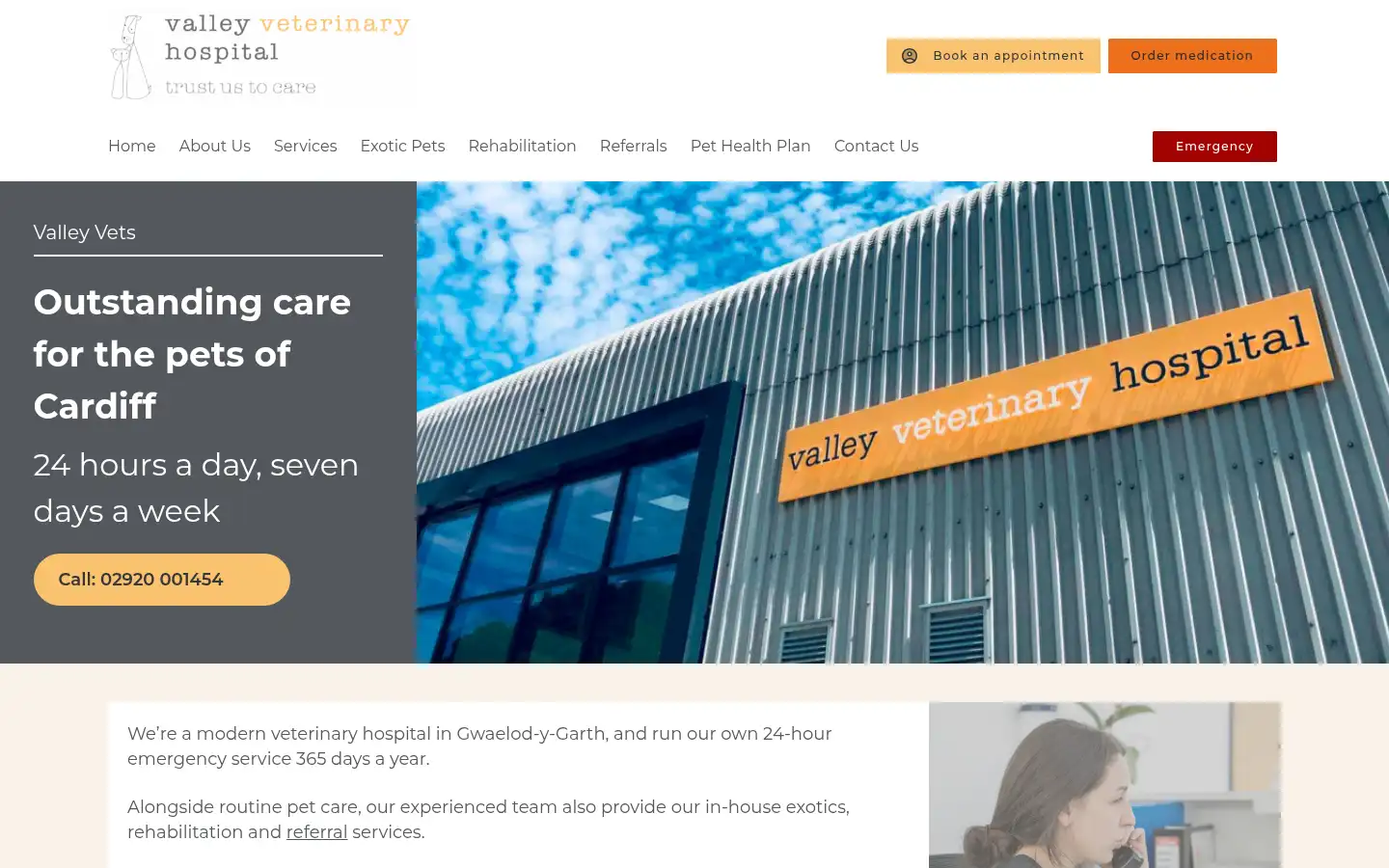 Screenshot of valleyvets.net