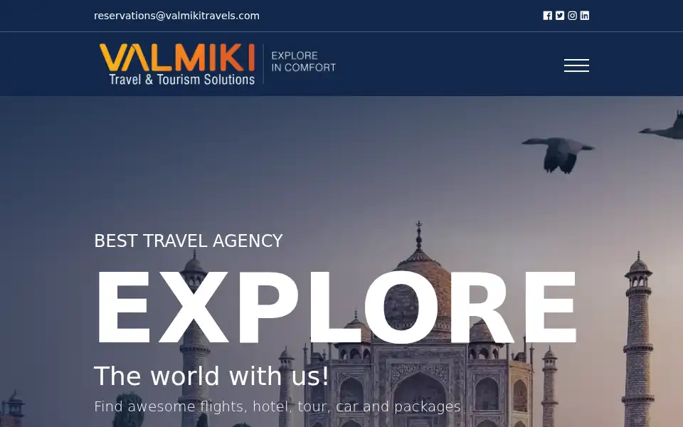 Screenshot of valmikitourism.in