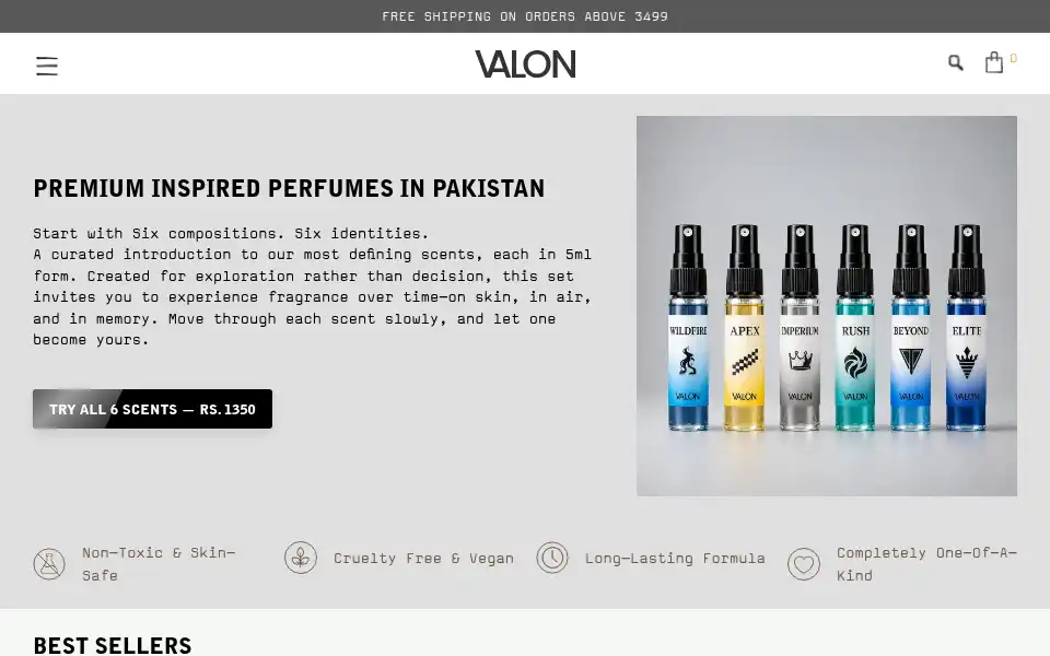 Screenshot of valon.pk