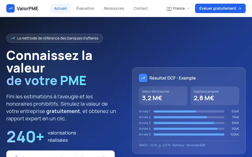 Screenshot of valor-pme.com
