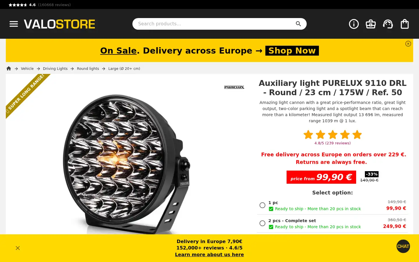 Screenshot of valostore.com