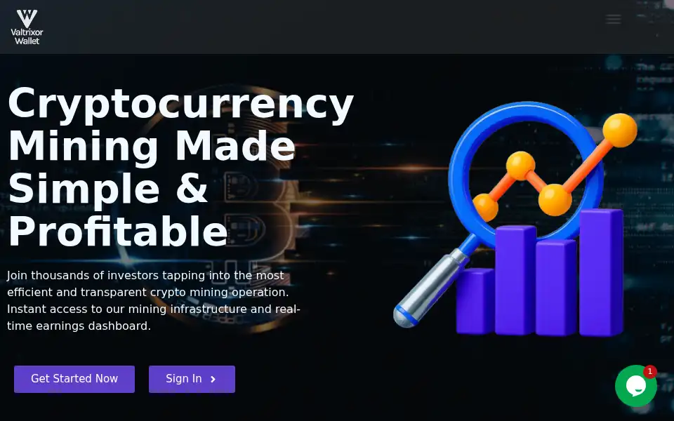 Screenshot of valtrixorwallet.com