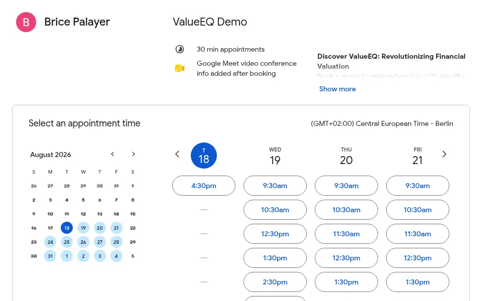 Screenshot of valueeq.com
