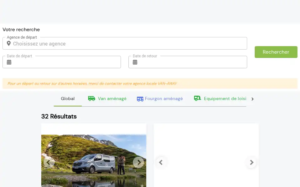 Screenshot of van-away-developpement.fleetee.io