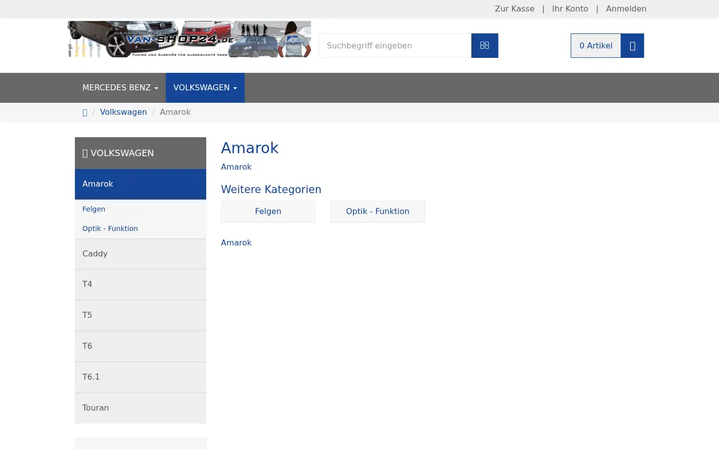 Screenshot of van-shop24.de