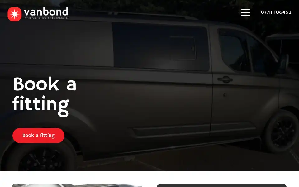 Screenshot of vanbond.co.uk
