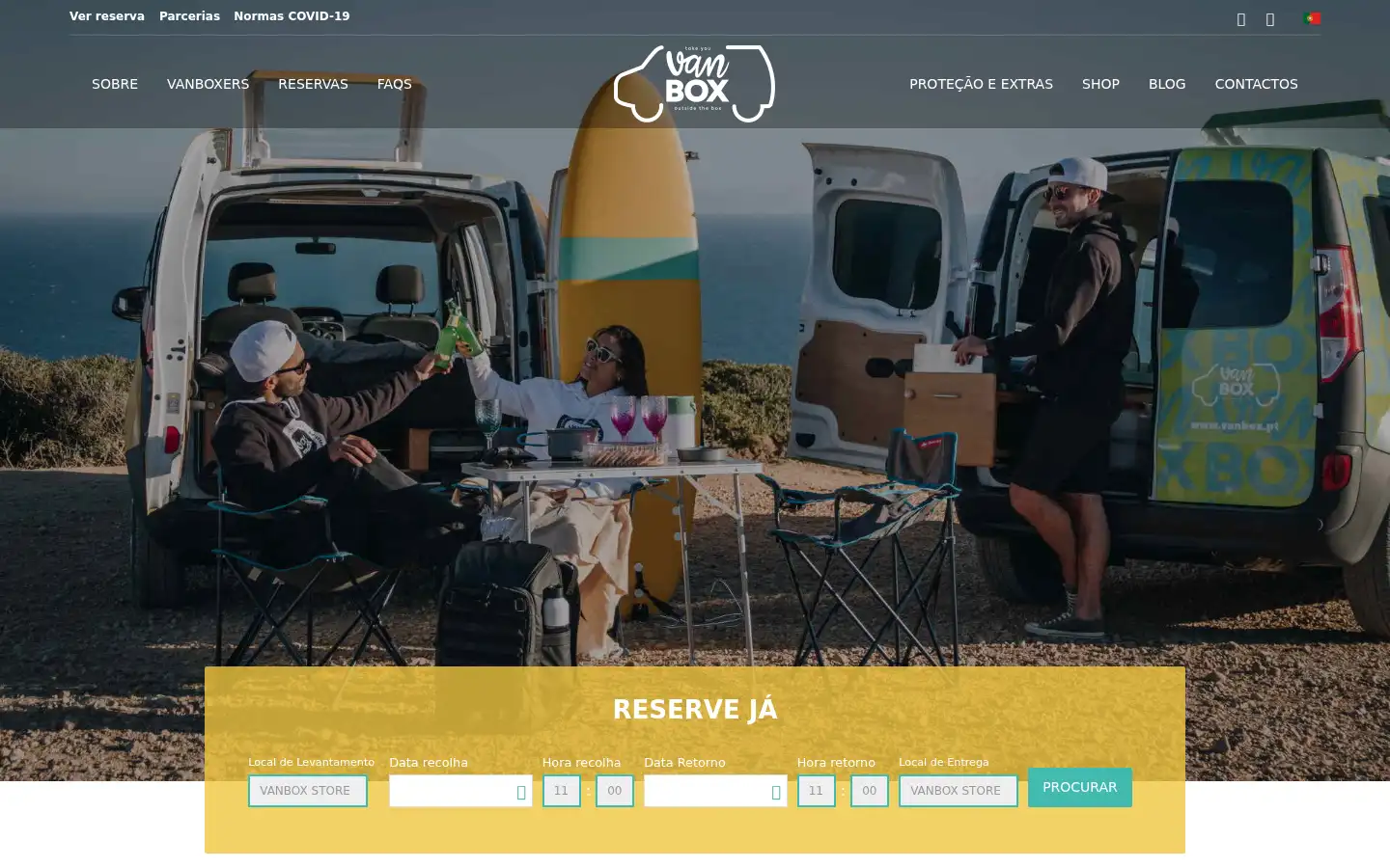 Screenshot of vanbox.pt