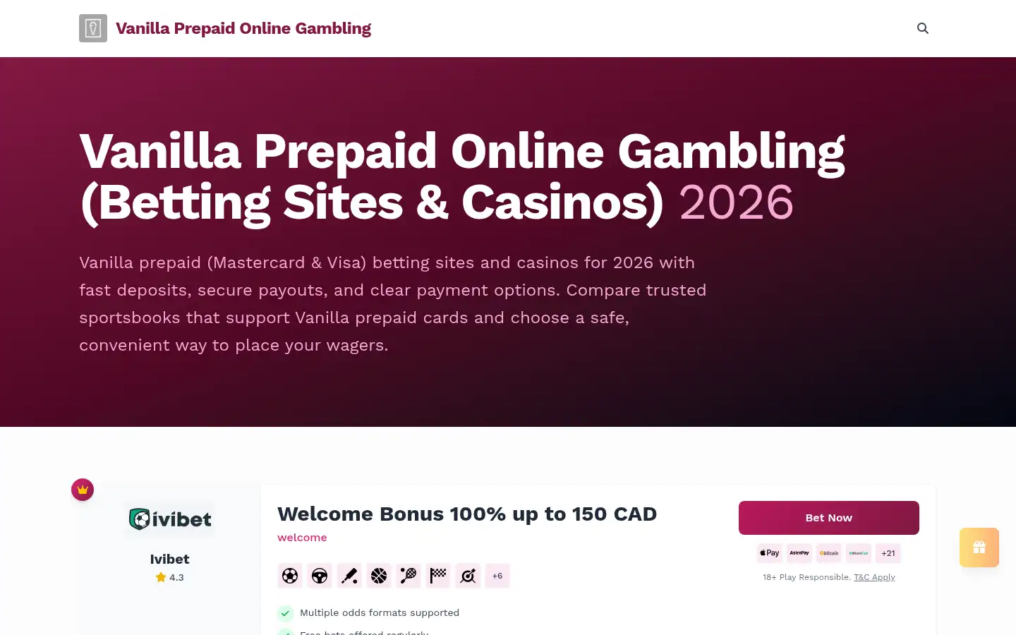 Screenshot of vancasites.com