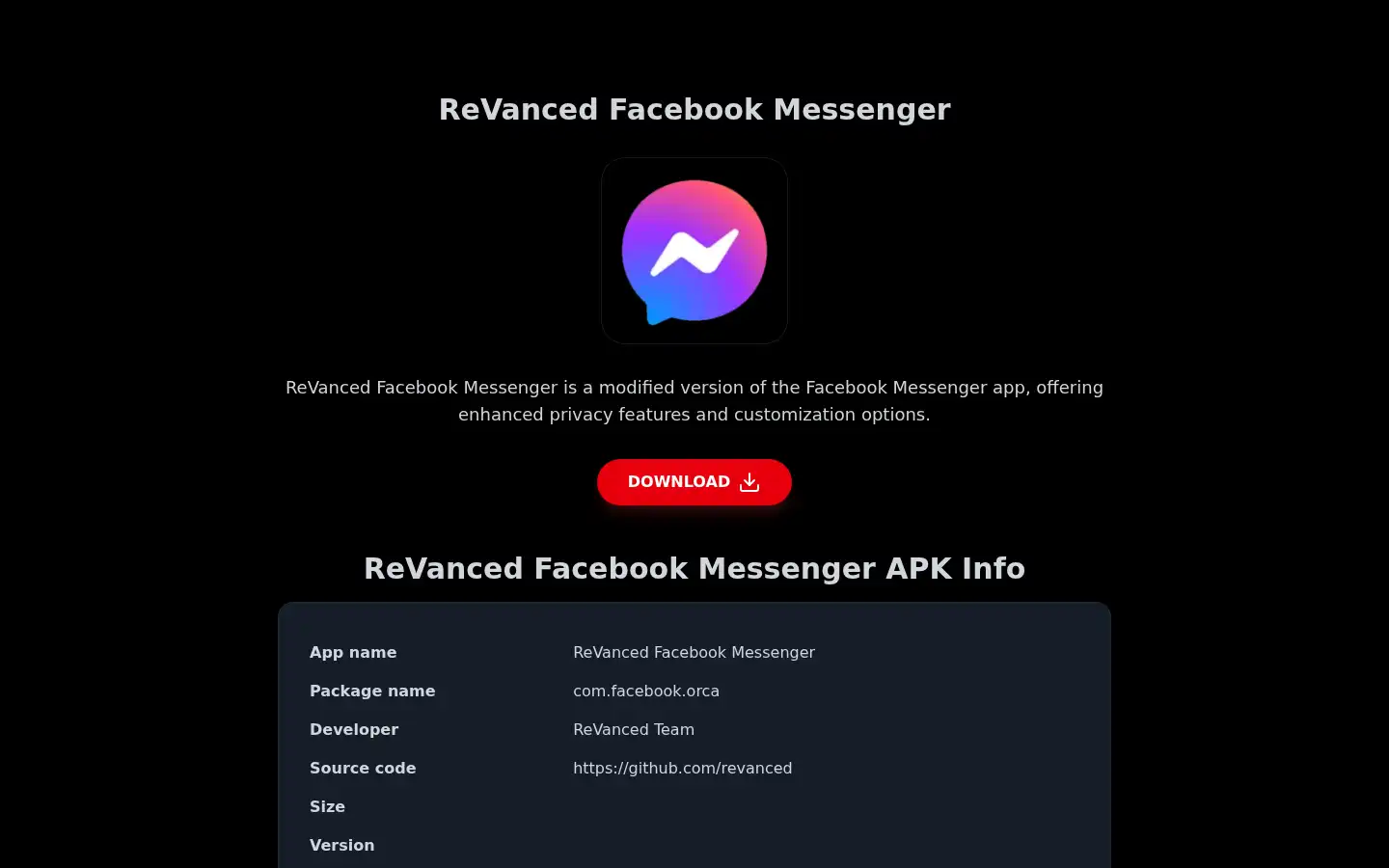 Screenshot of vanced.to