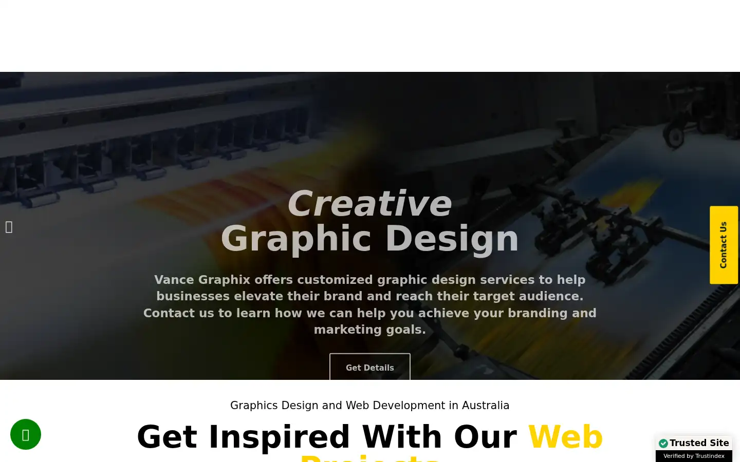 Screenshot of vancegraphix.com.au
