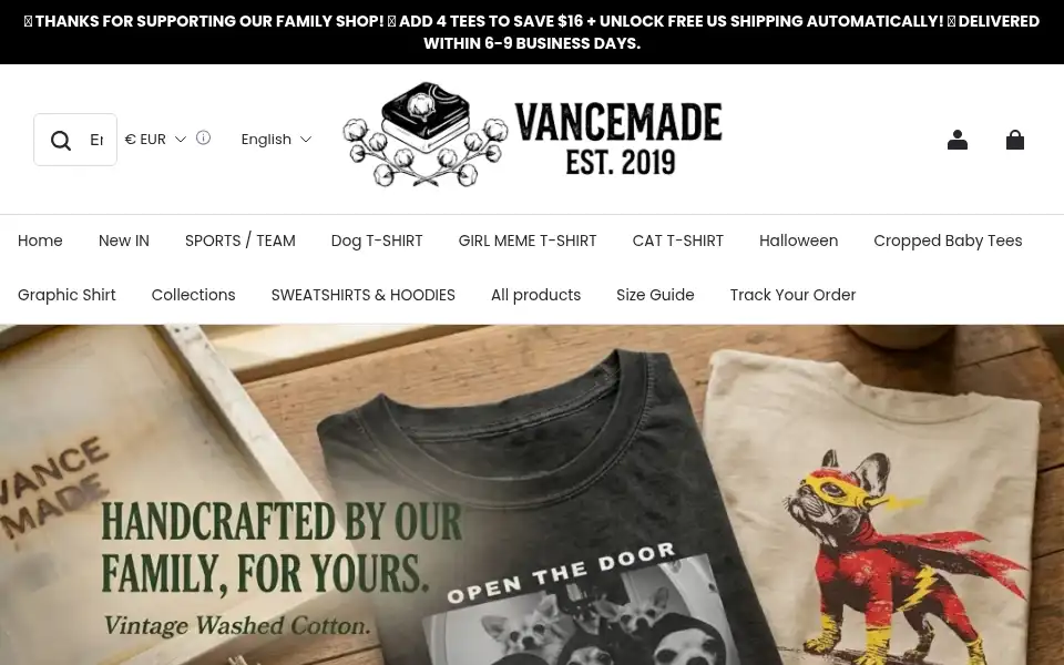 Screenshot of vancemade.com
