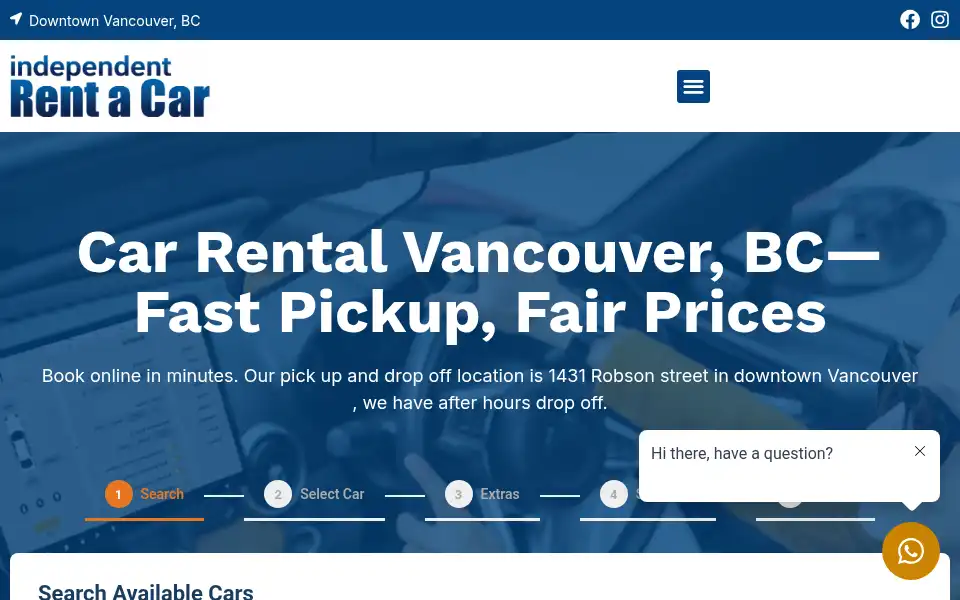 Screenshot of vancouverrentacar.net