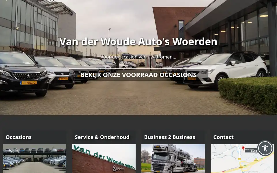 Screenshot of vanderwoudeautos.nl