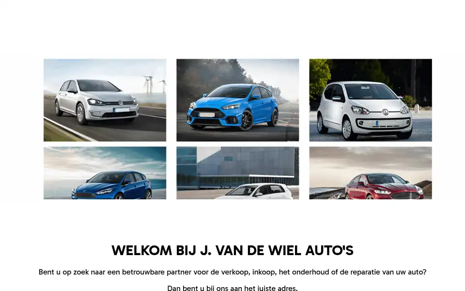 Screenshot of vandewielautos.nl