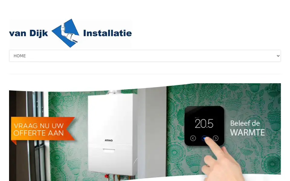 Screenshot of vandijkinstallatie.com