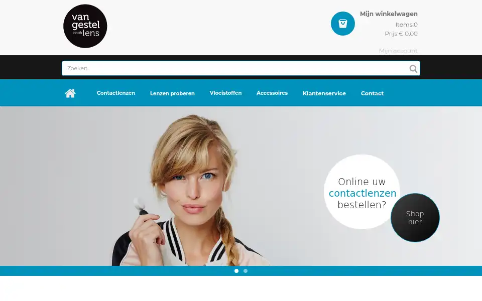 Screenshot of vangestellens.nl