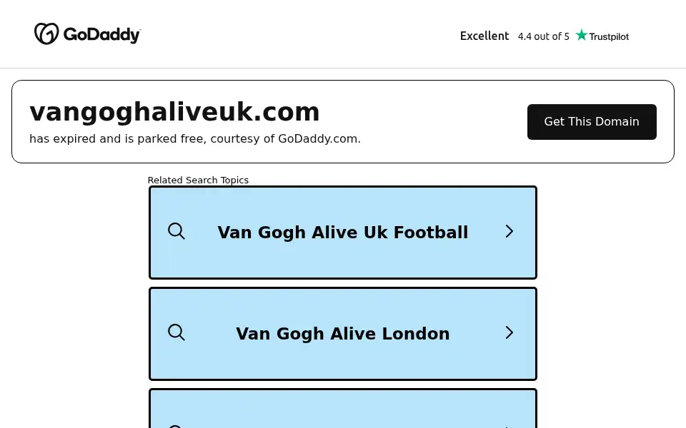 Screenshot of vangoghaliveuk.com