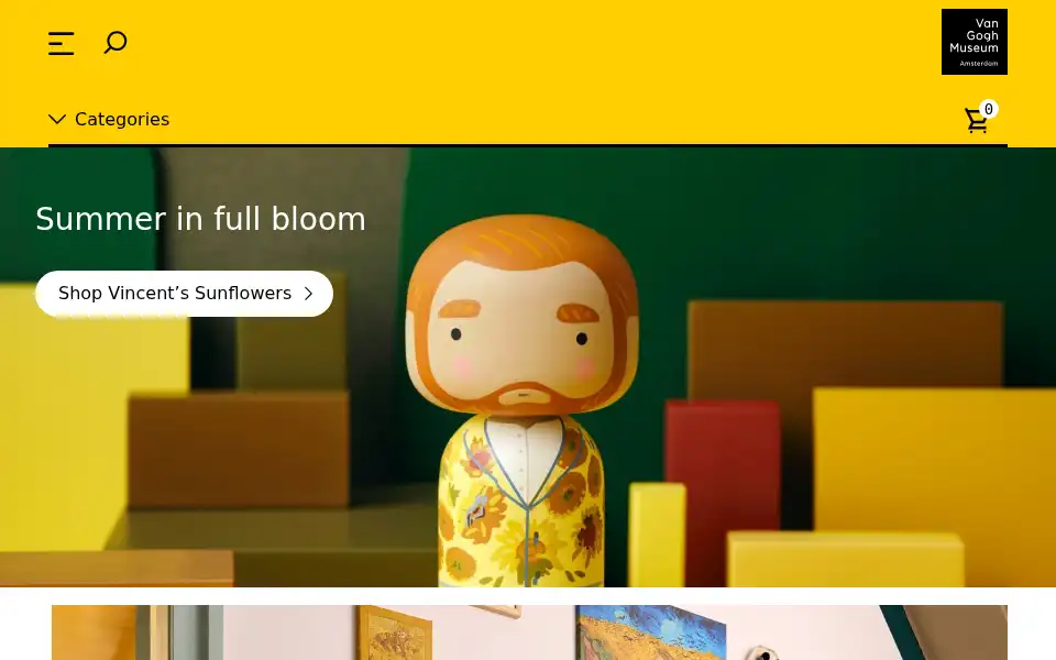 Screenshot of vangoghmuseumshop.com