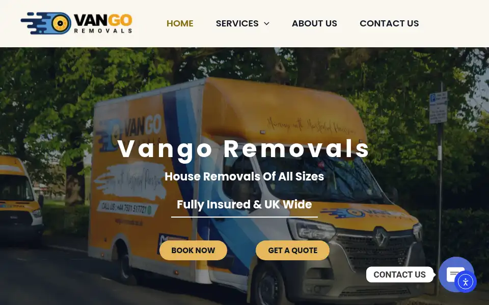 Screenshot of vangoremovals.co.uk
