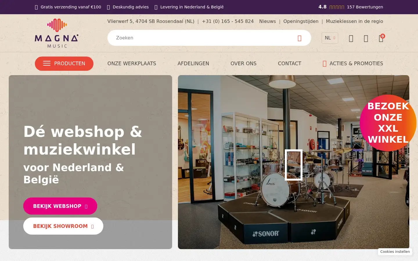 Screenshot of vangorp.nl
