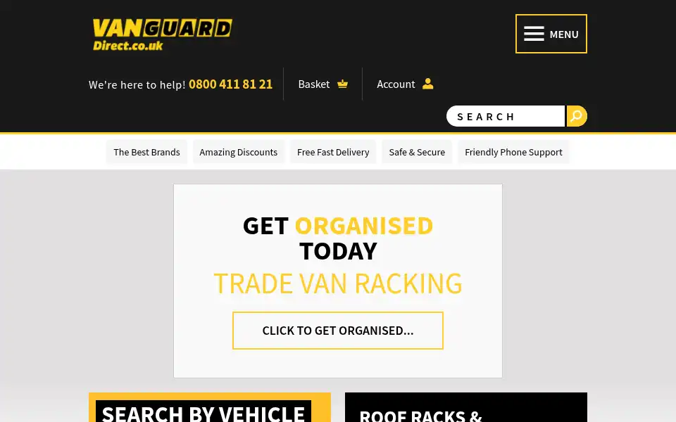 Screenshot of vanguard-direct.co.uk