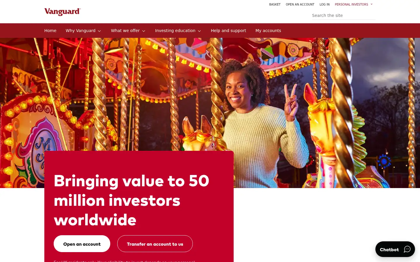 Screenshot of vanguardinvestor.co.uk