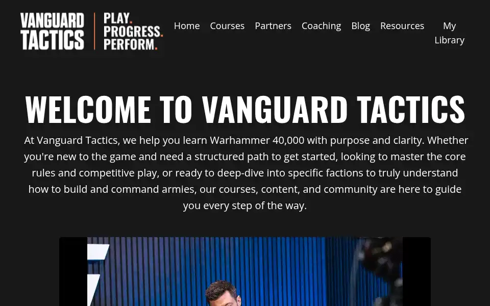 Screenshot of vanguardtactics.com