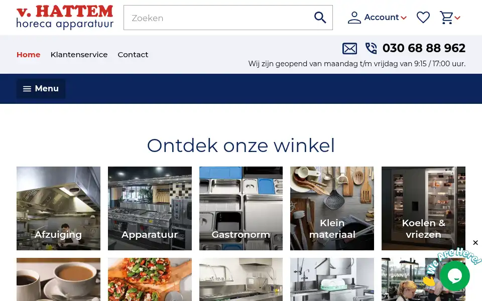 Screenshot of vanhattemhoreca.nl
