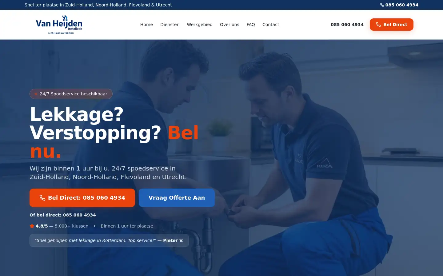 Screenshot of vanheijdeninstallatie.nl